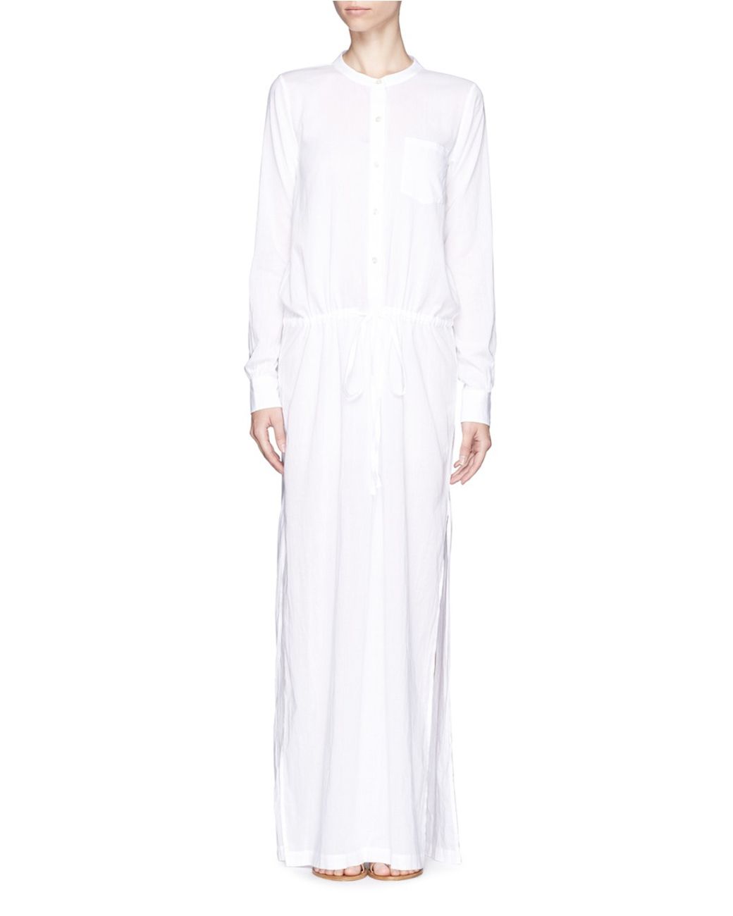 Theory white cheap shirt dress