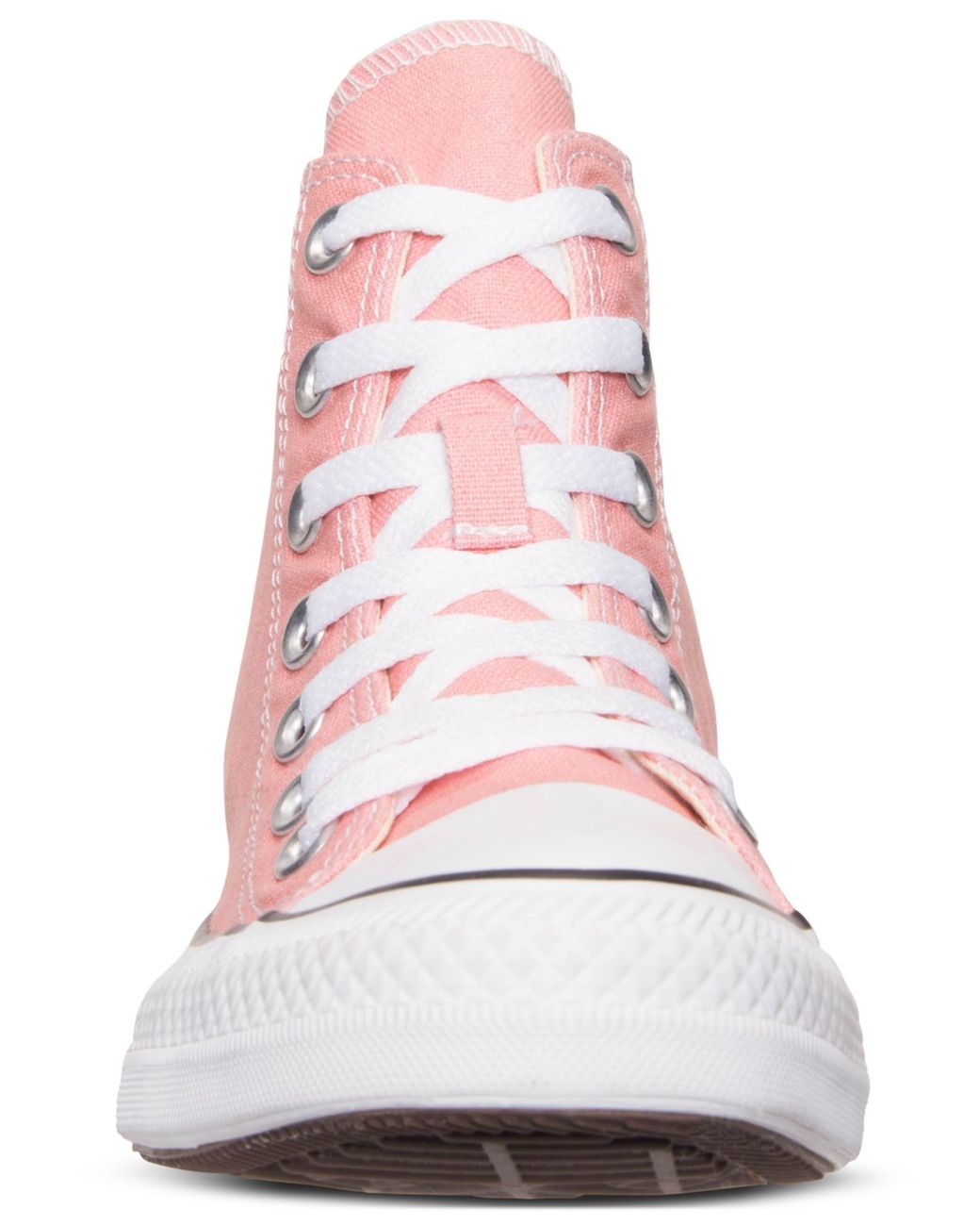 white converse pink line