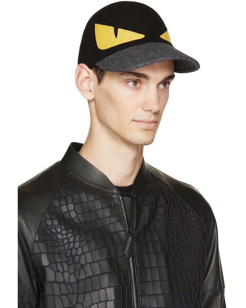 Fendi Monster Wool Baseball Cap in 
