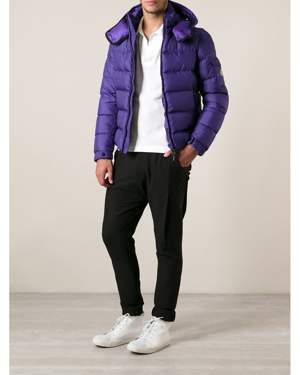 Moncler 'Maya' Padded Jacket in Purple for Men | Lyst