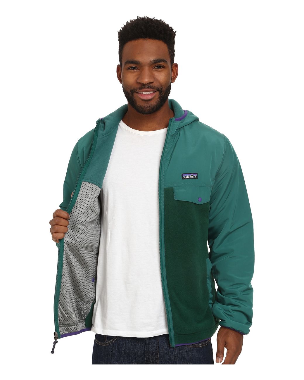 Patagonia Shelled Synch Snap-t Hoodie in Green for Men | Lyst