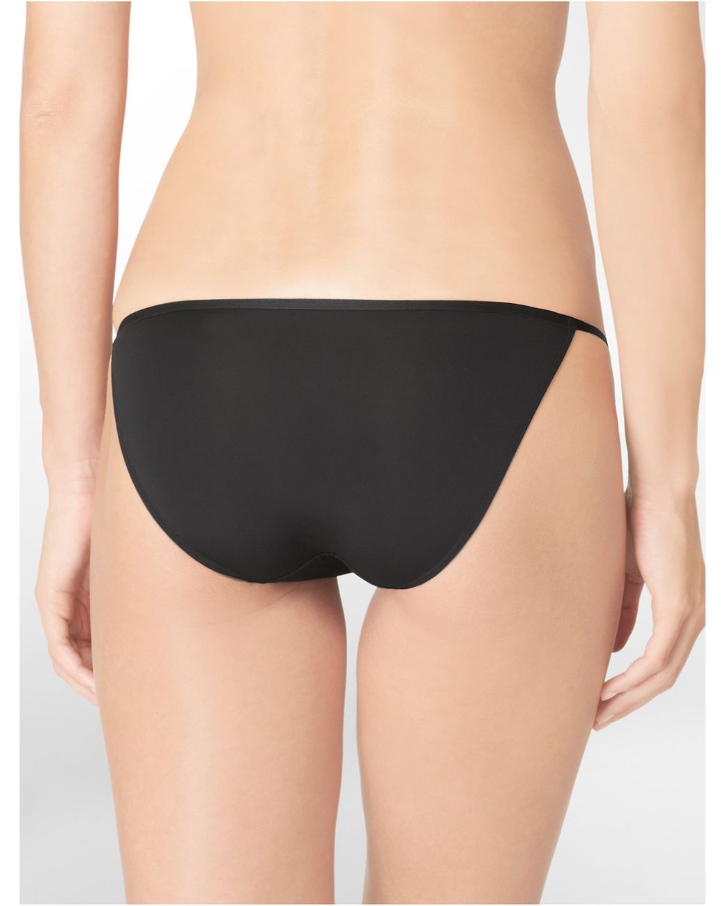 Calvin Klein Underwear Sleek String Bikini in Black | Lyst