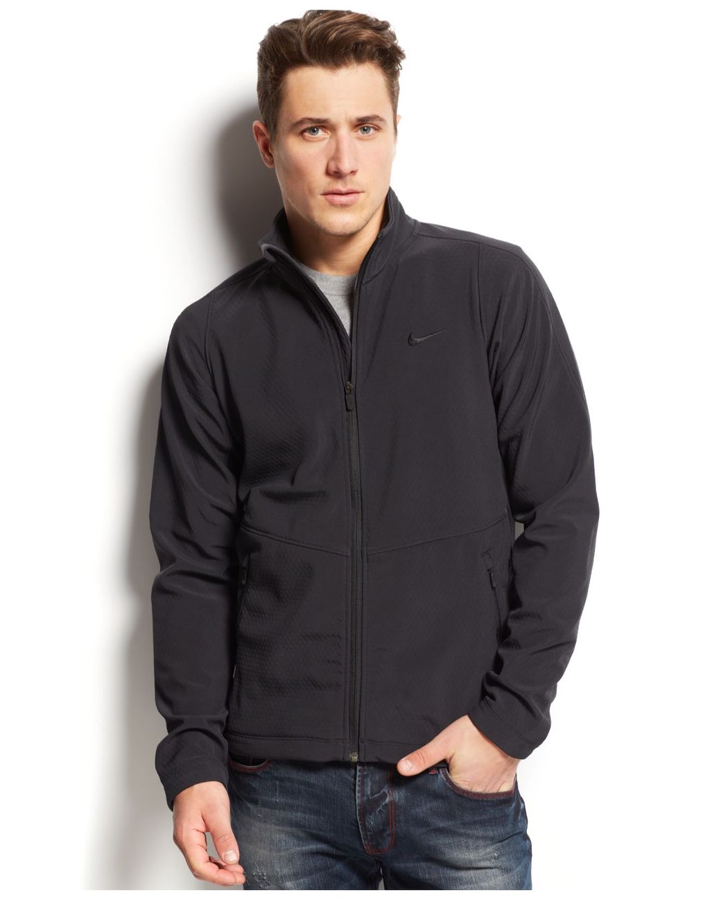 Nike Max Softshell Jacket in Black for Men | Lyst