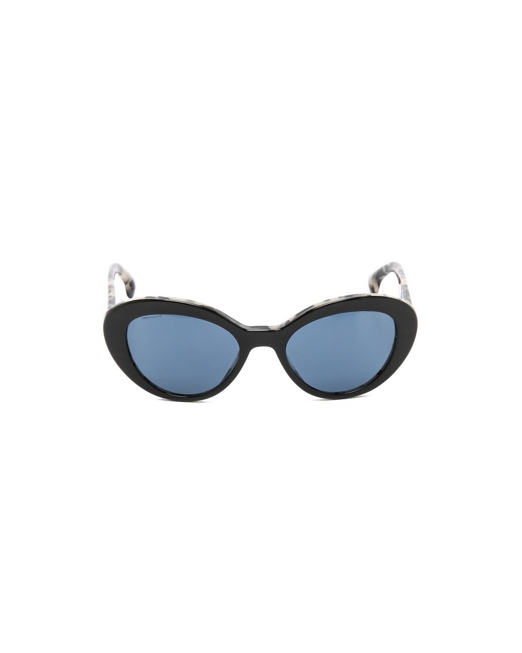 Prada Oval Cat Sunglasses in Black | Lyst