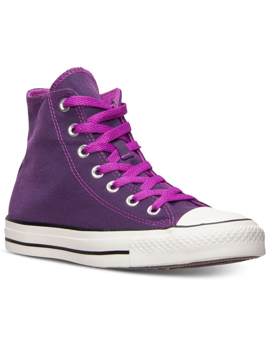 Converse Women'S Chuck Taylor All Star Hi Dark Neon Casual Sneakers From  Finish Line in Purple | Lyst