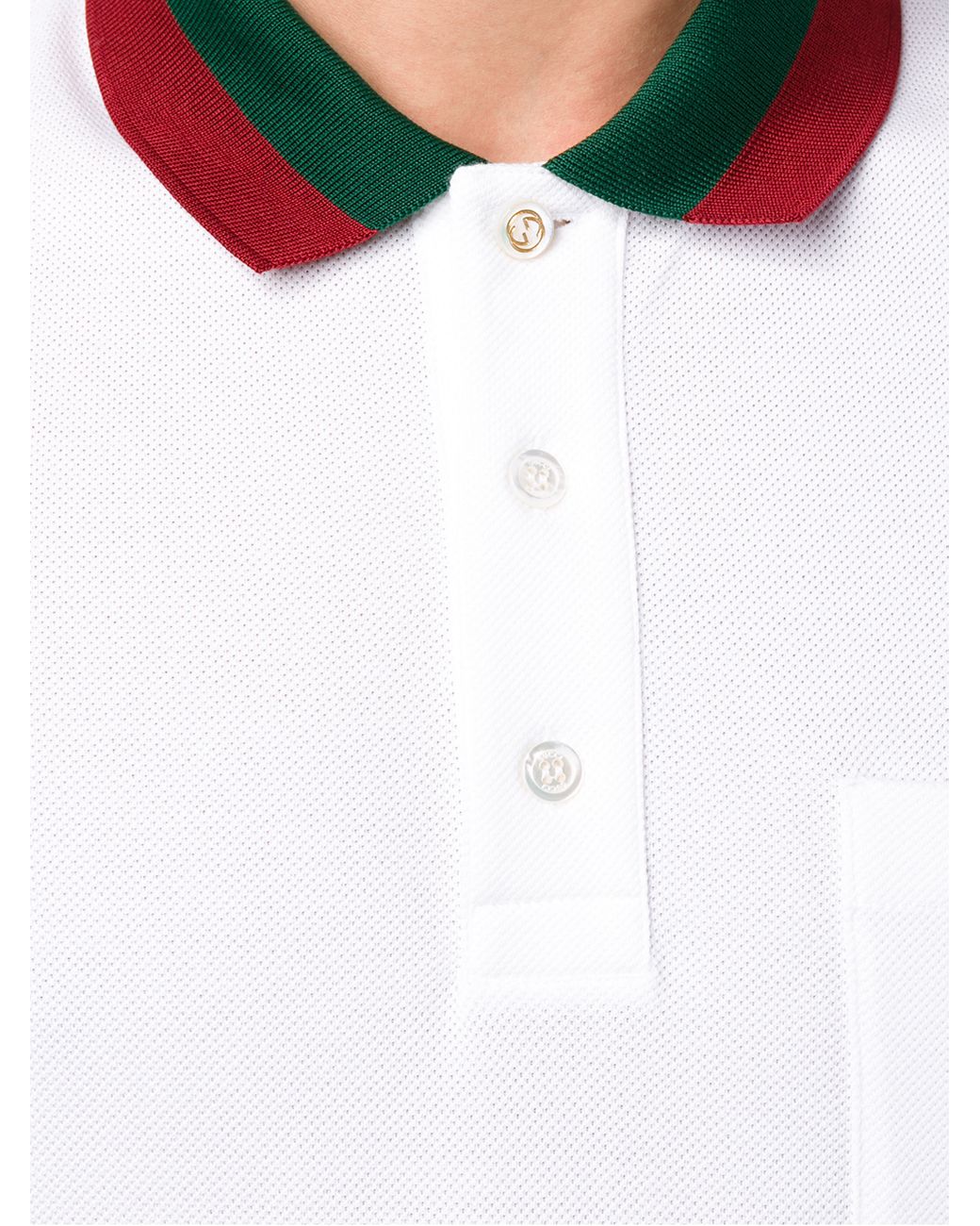 Gucci Web Collar Polo Shirt in Red for Men