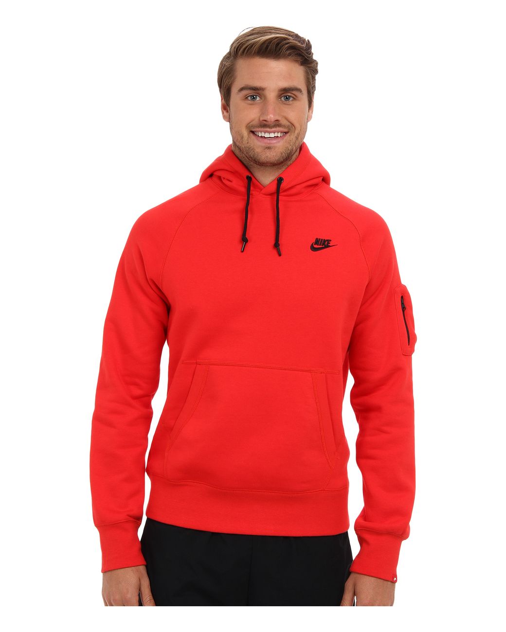 Nike Aw77 Fleece Pullover Hoodie in Red for | Lyst