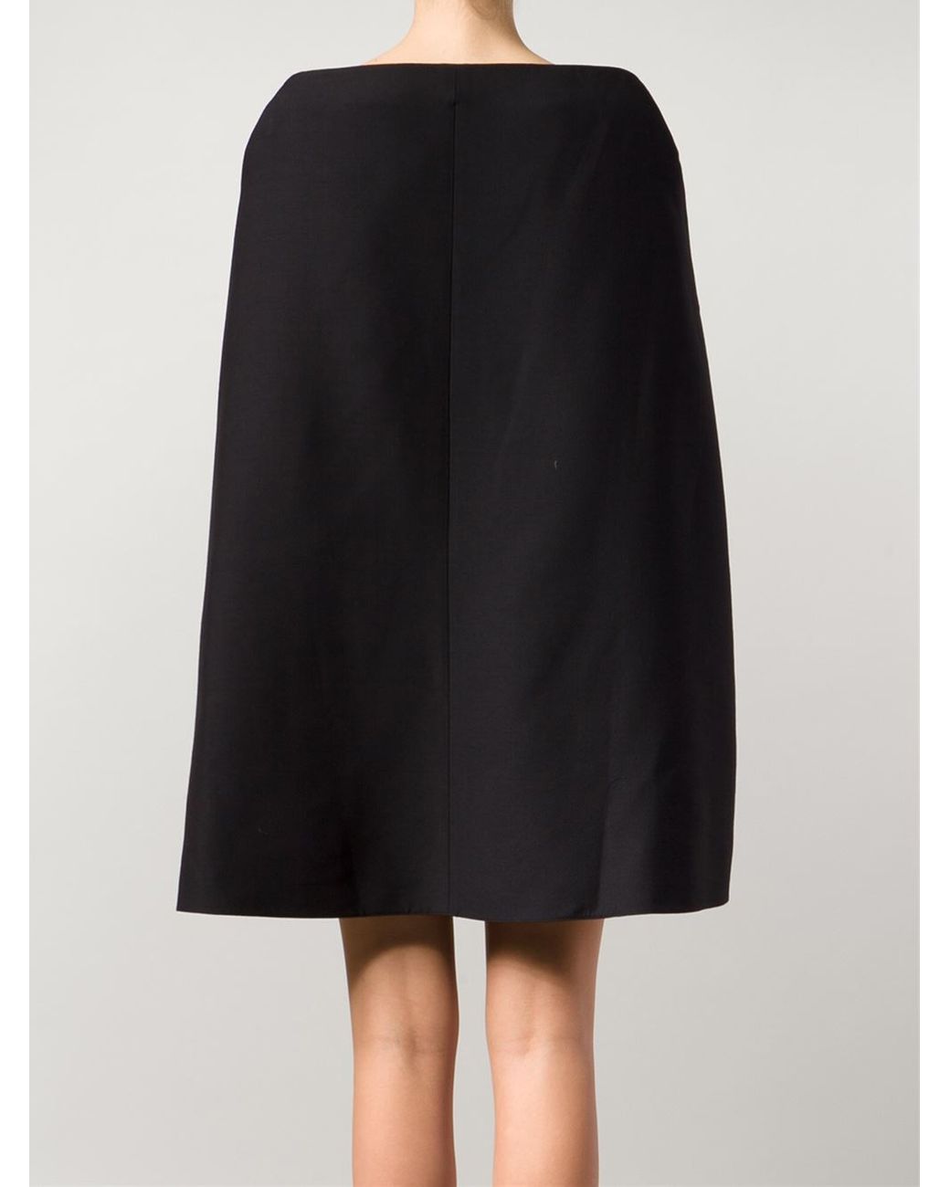 valentino black cape dress