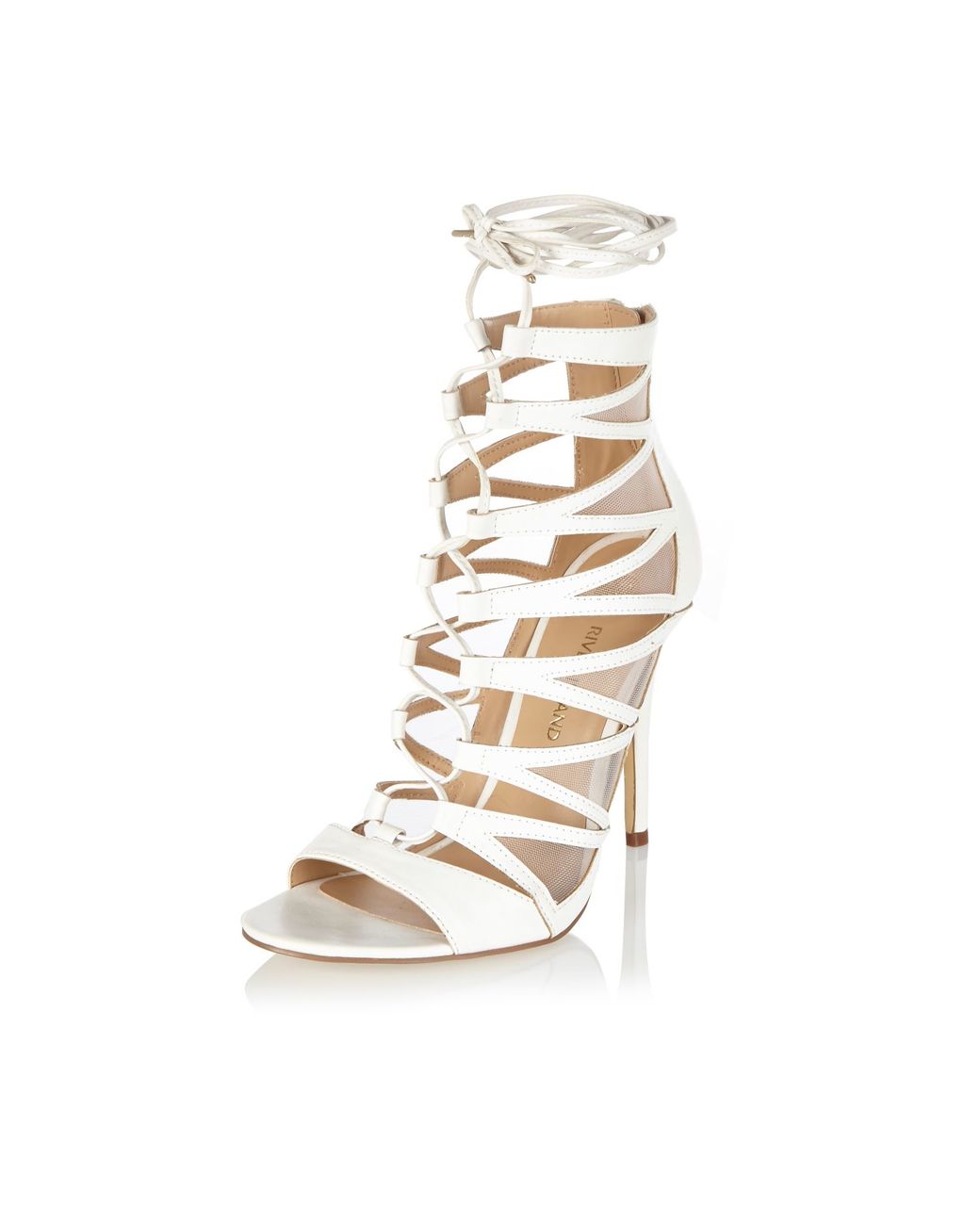 SISI Platform Caged Heels - White – AJ VOYAGE