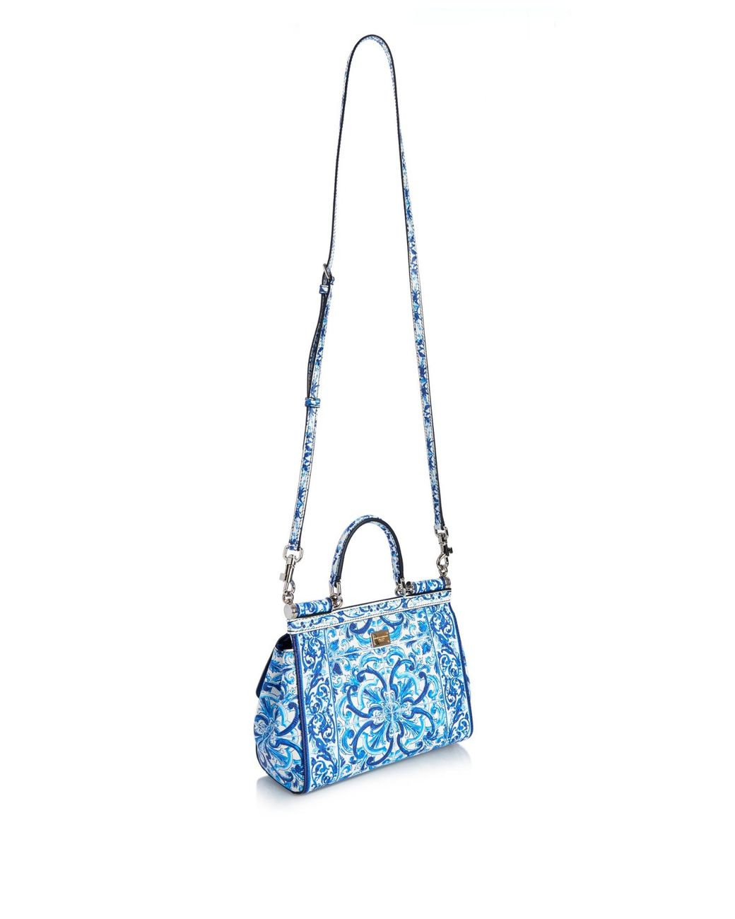 Sicily leather mini bag Dolce & Gabbana Blue in Leather - 32908057