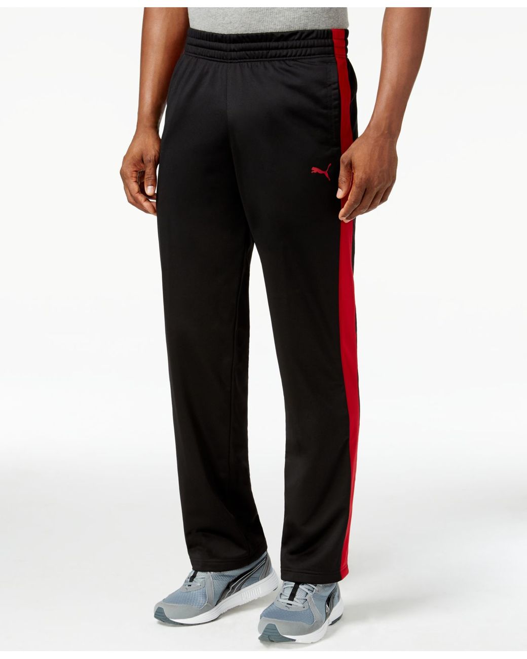 PUMA Men's Tricot Contrast Track Pants in Black | Lyst