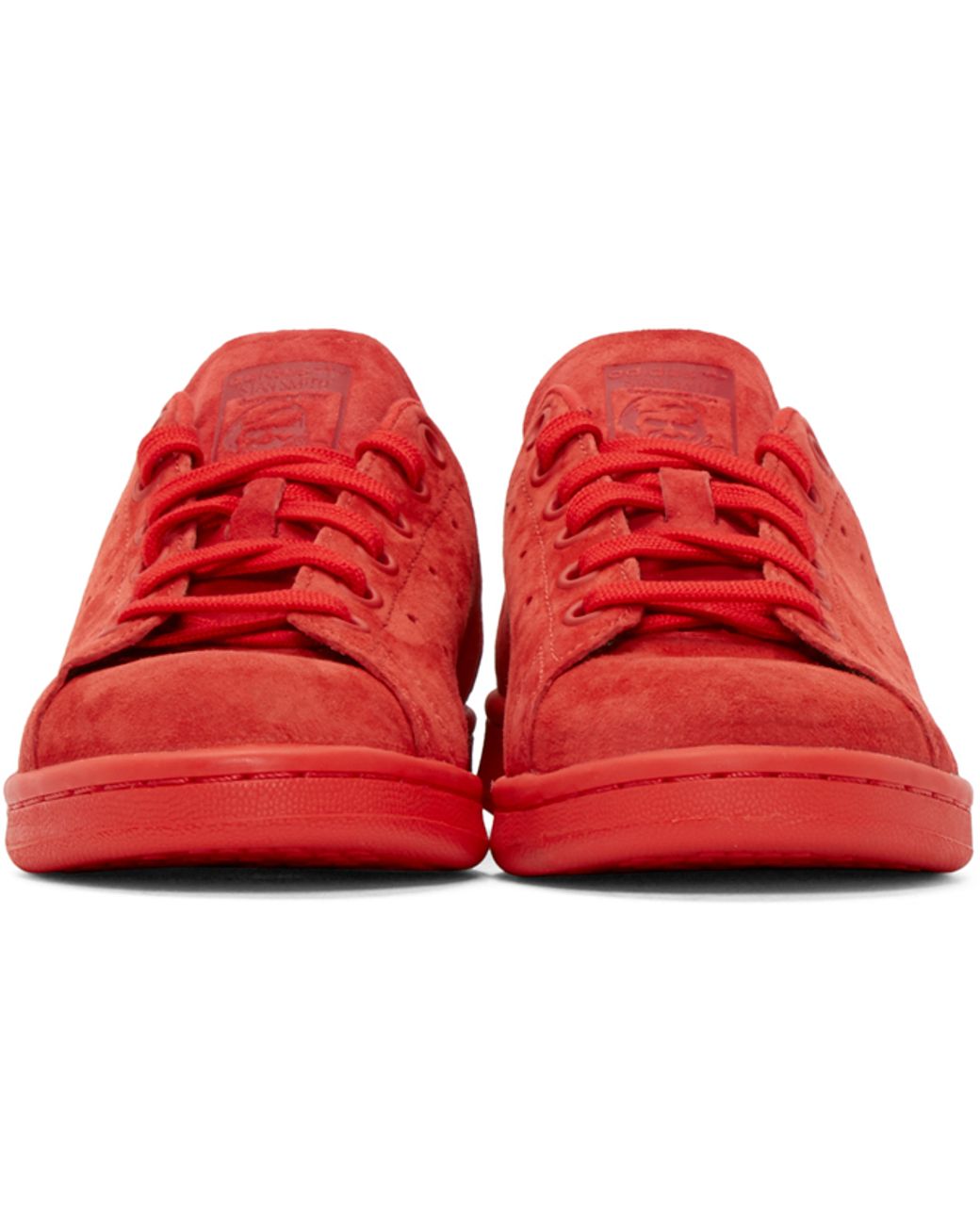 Smeltend moordenaar Opwekking adidas Originals Red Suede Stan Smith Sneakers | Lyst