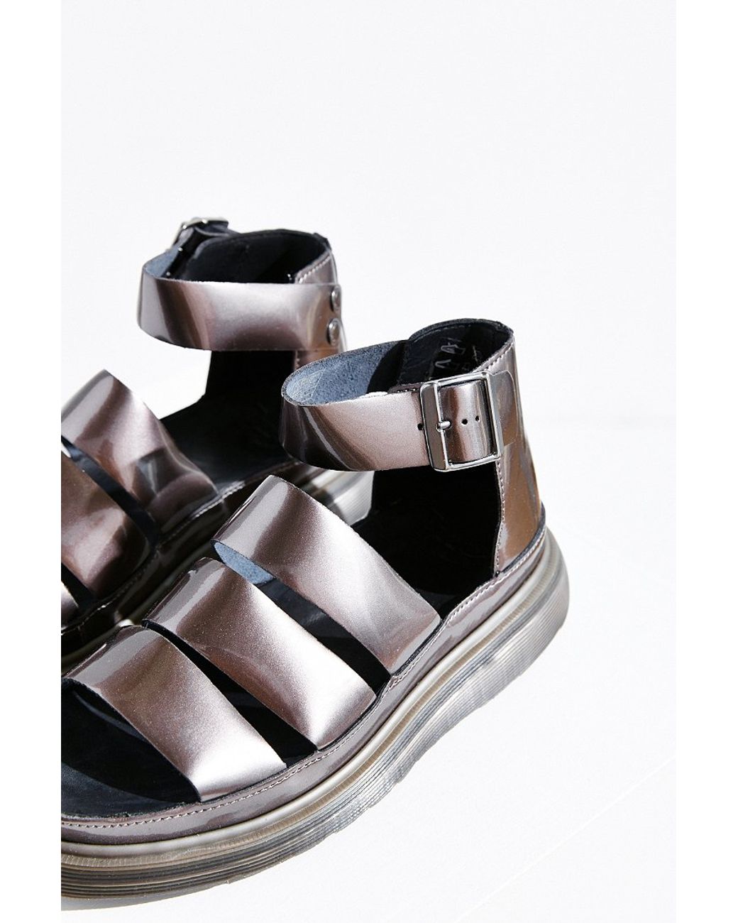 Dr. Martens Clarissa Chunky Strap Sandal in Metallic | Lyst