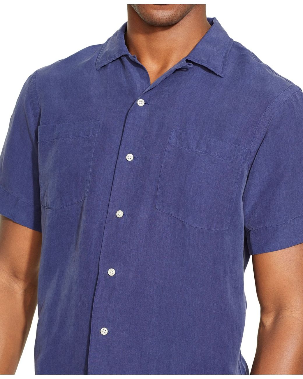 Polo Ralph Lauren Linen-silk Camp Shirt in Blue for Men | Lyst