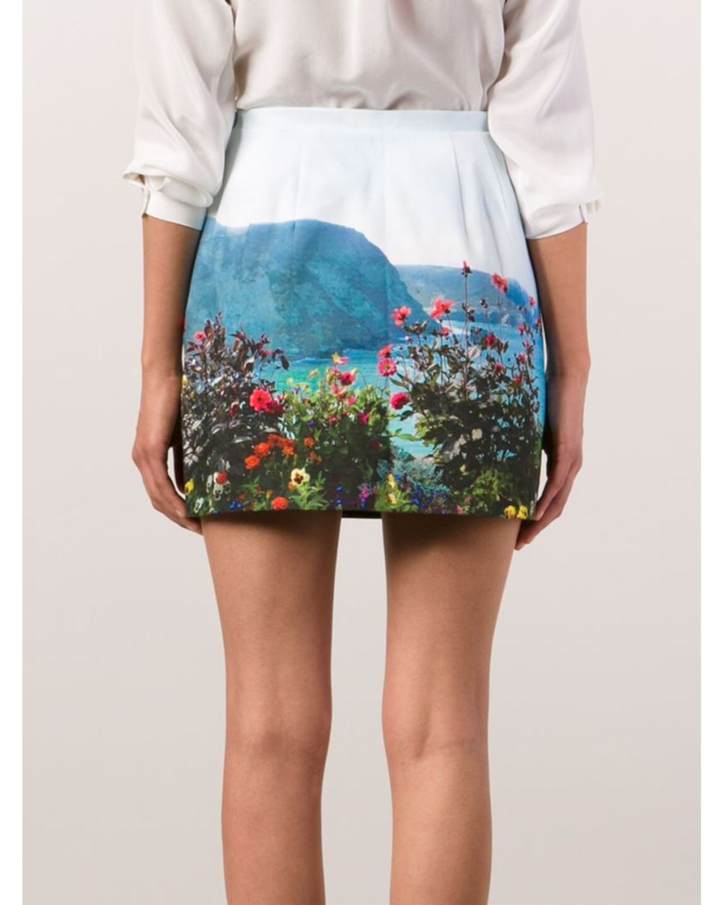 Paul Smith Landscape Print Mini Skirt | Lyst