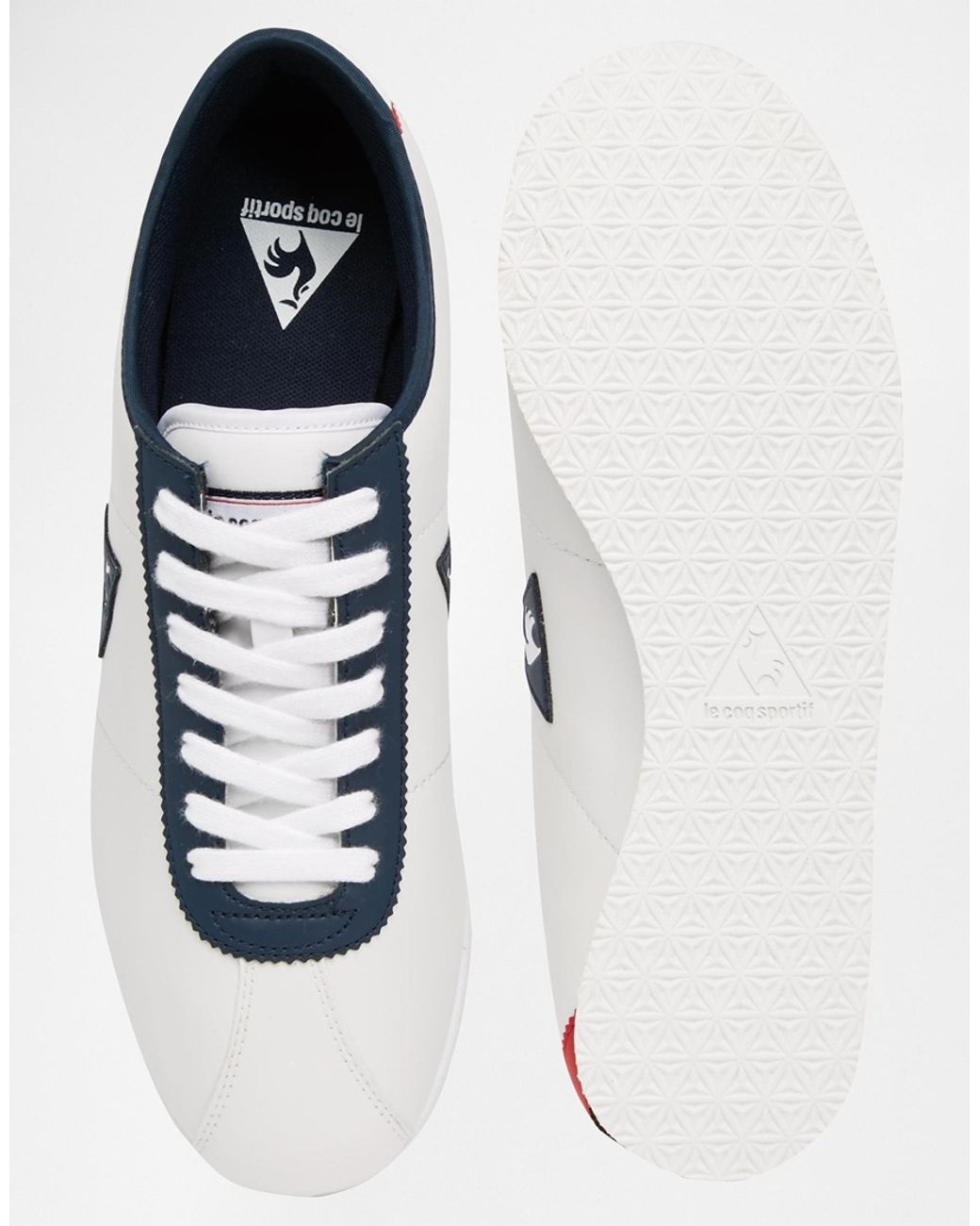 Le Coq Sportif Wendon Leather Trainers in White for Men | Lyst