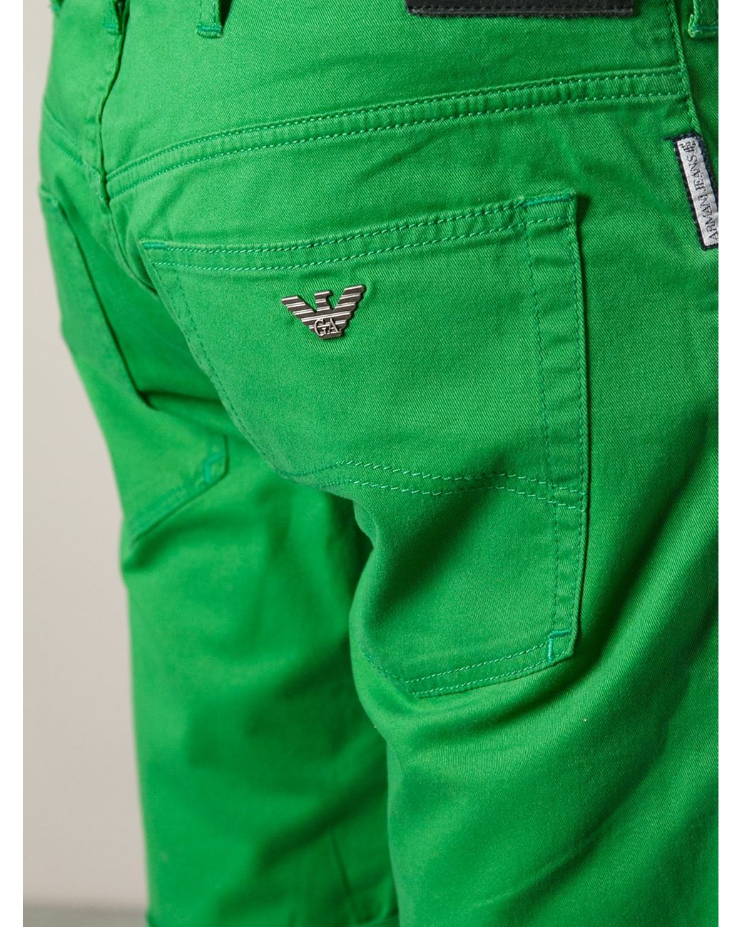 Armani Jeans Denim Shorts in Green for Men | Lyst