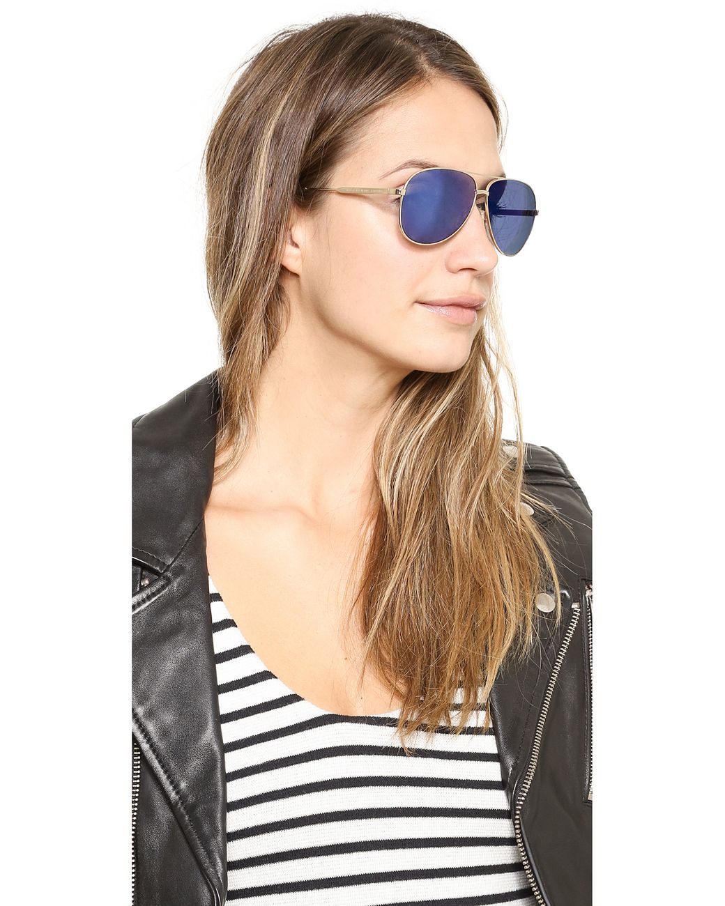 Marc jacobs mirrored hotsell aviator sunglasses