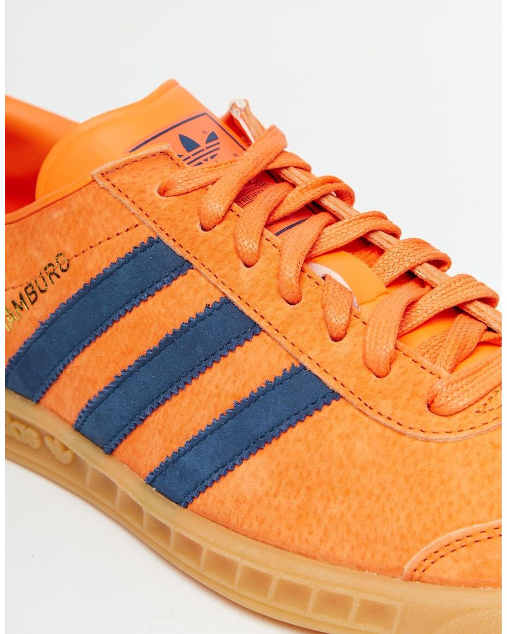 adidas Originals Hamburg Trainers S74837 in Orange for Men | Lyst