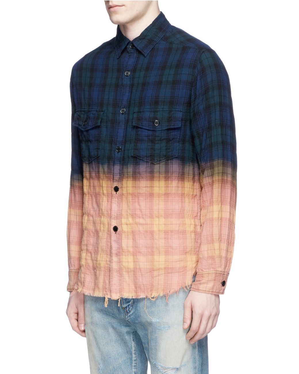 Saint laurent flame shirt cheap