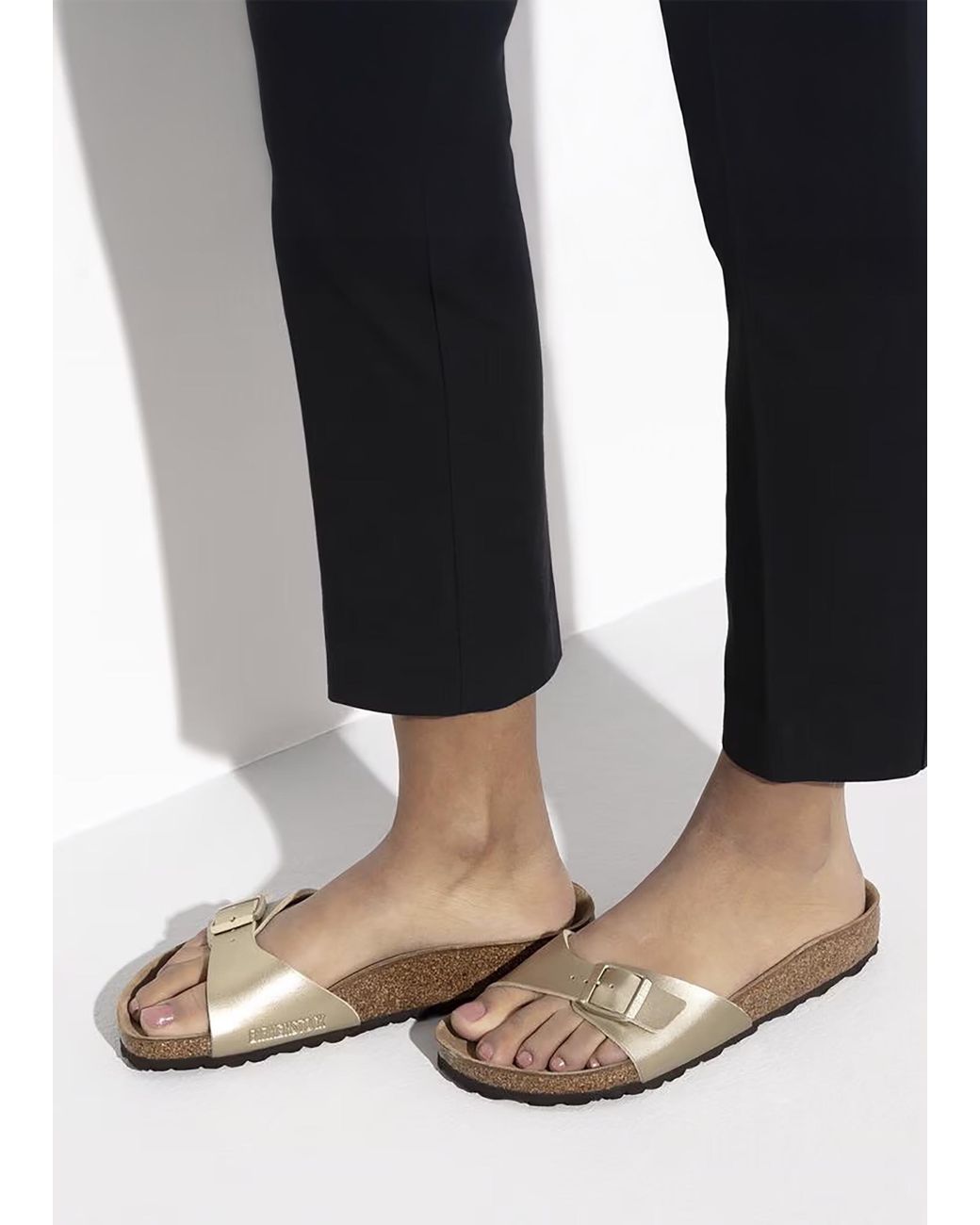 Birkenstock White Madrid Birko-Flor Mules