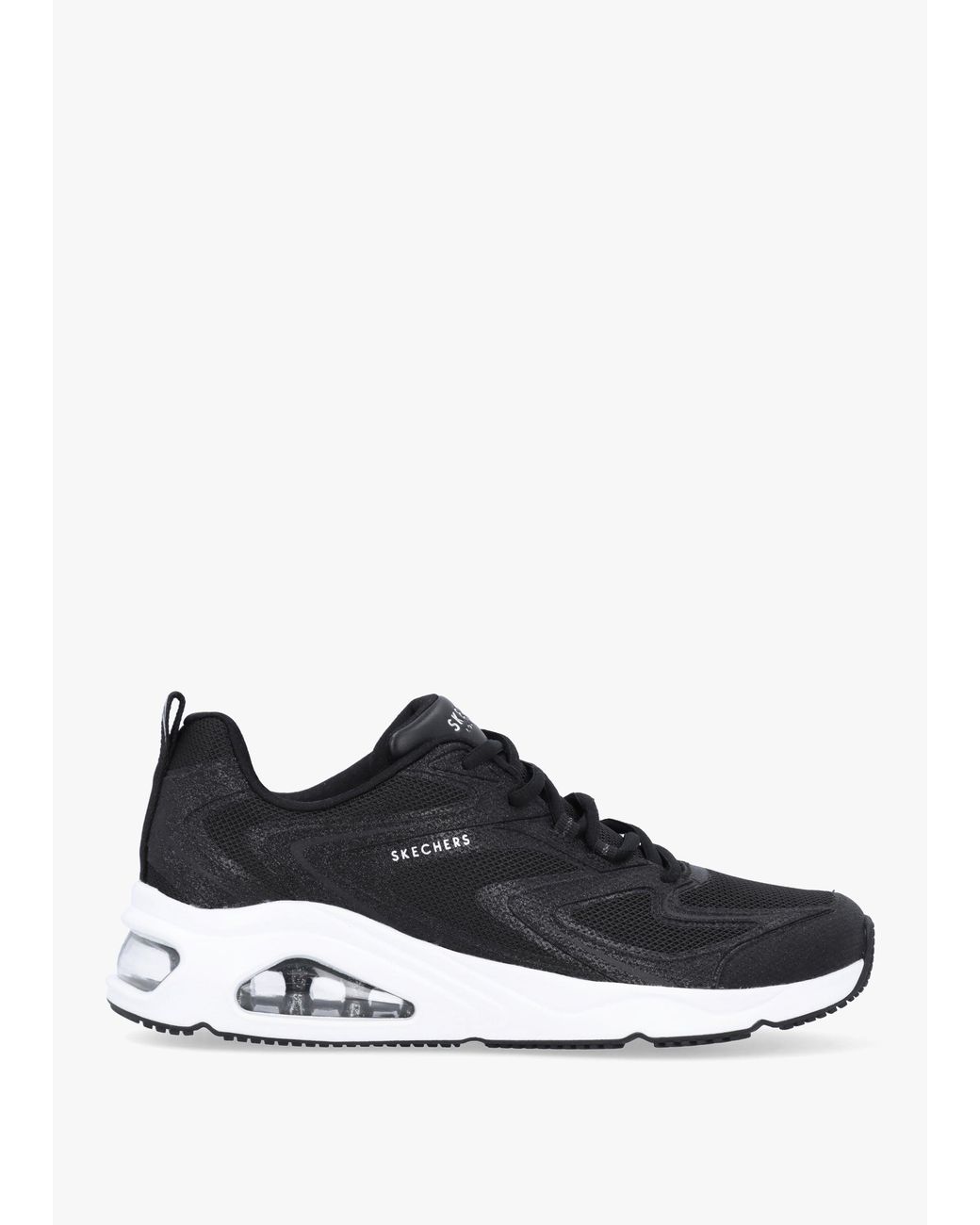Skechers White Tres-Air Uno Glit-Airy Trainers