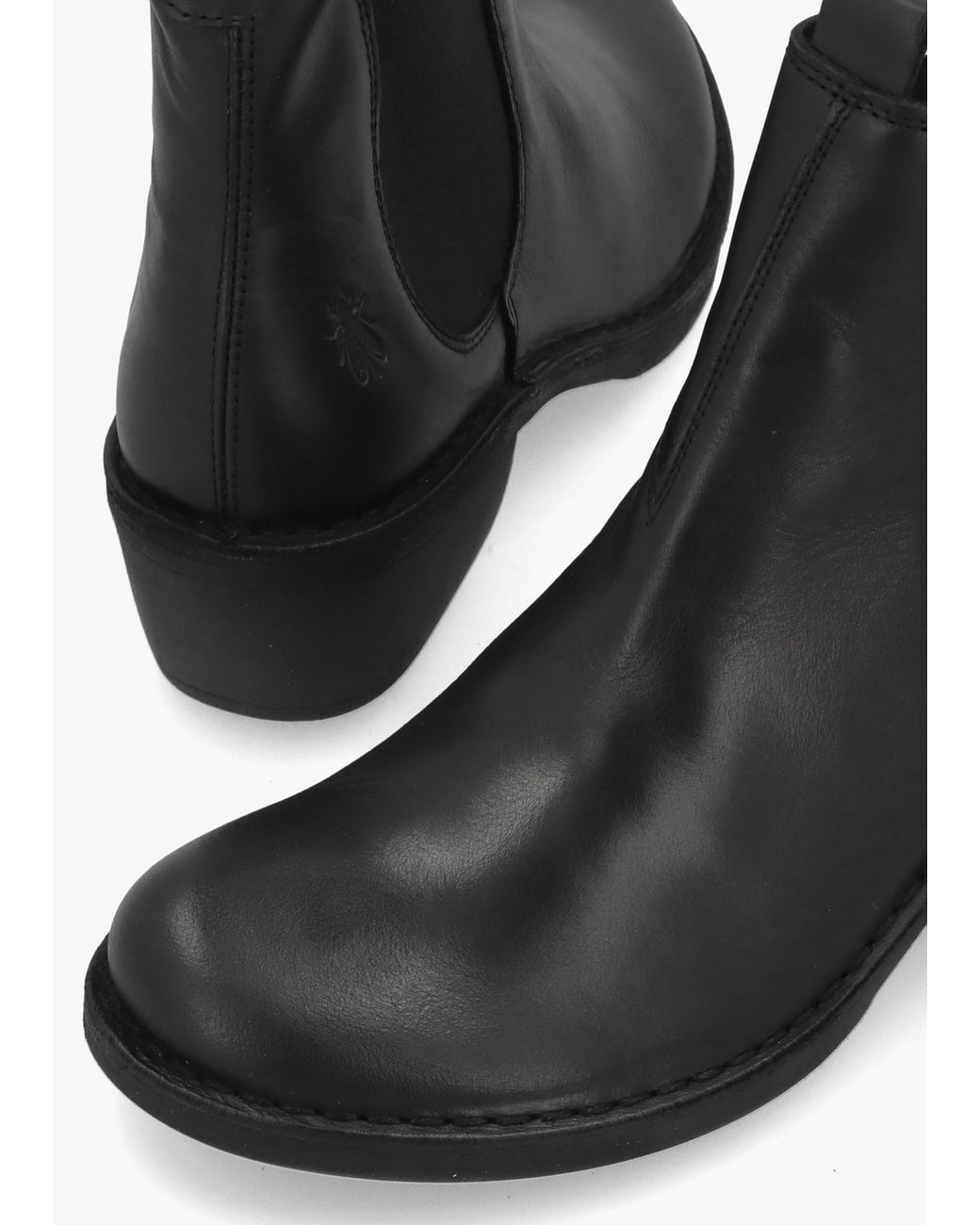 Fly London Black Meme Block Heel Chelsea Boots