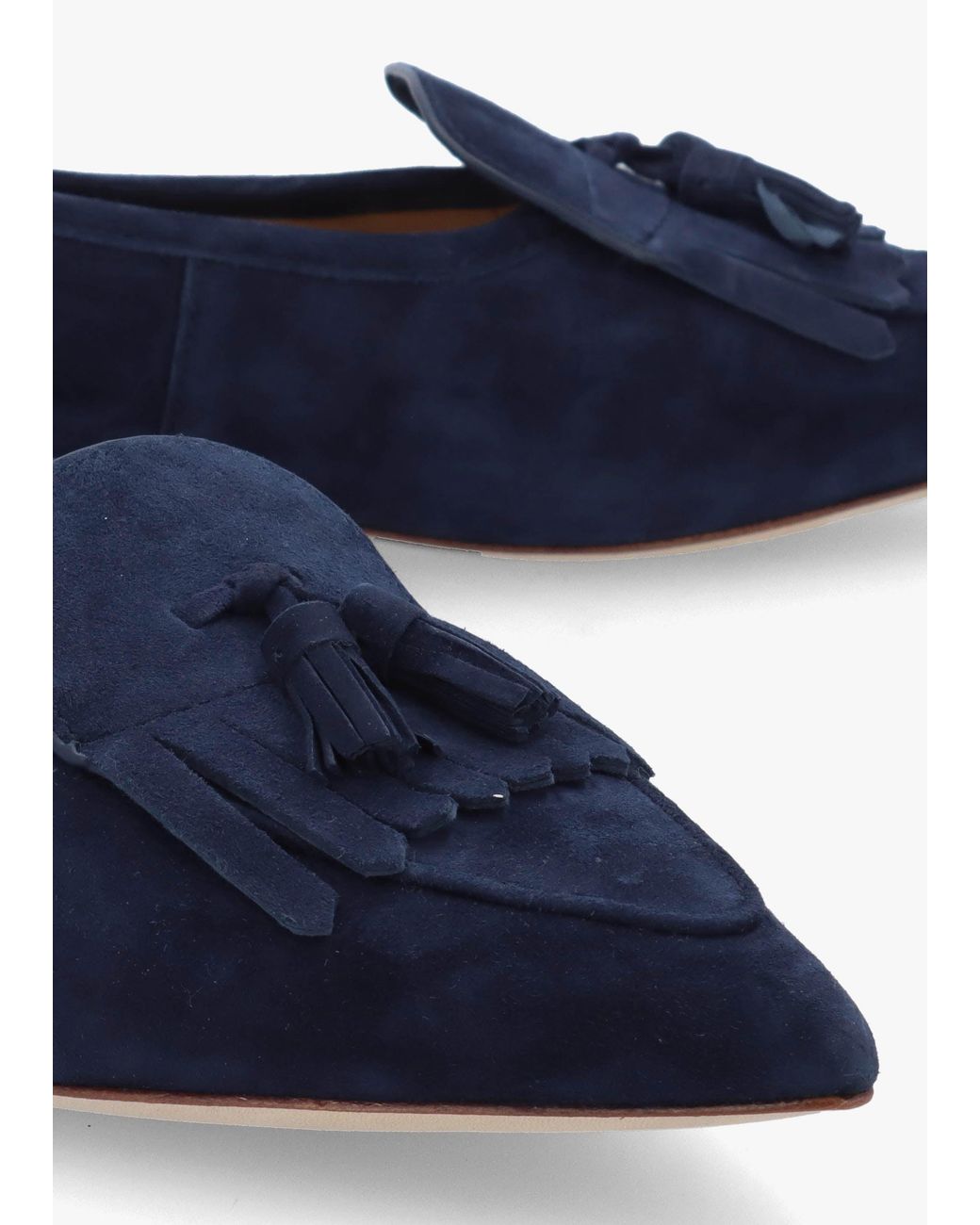 Ralph Lauren Blue Londyn Kiltie Lauren Ballet Pumps