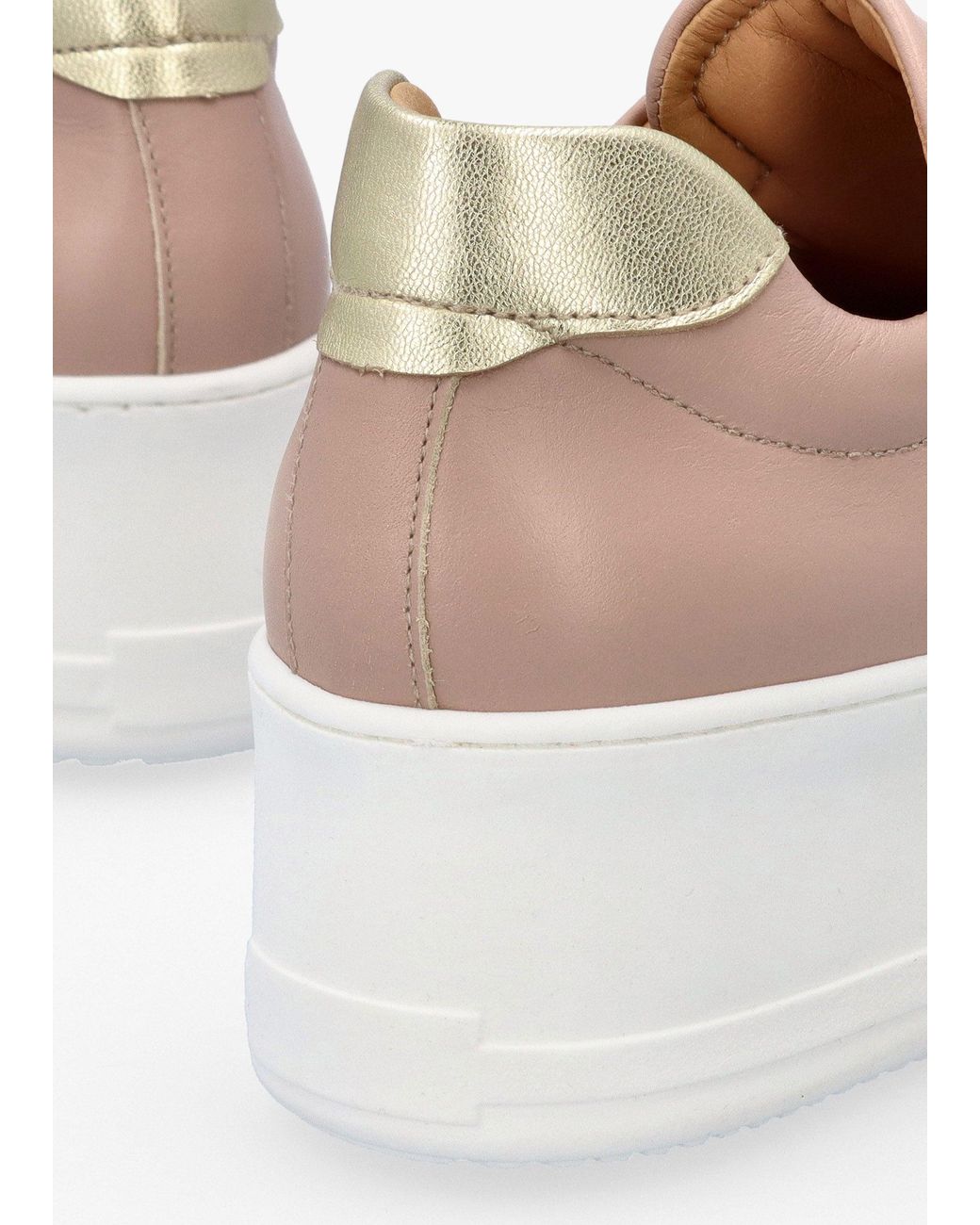 Daniel Multicolor Tred Nude Leather Laceless Flatform Trainers