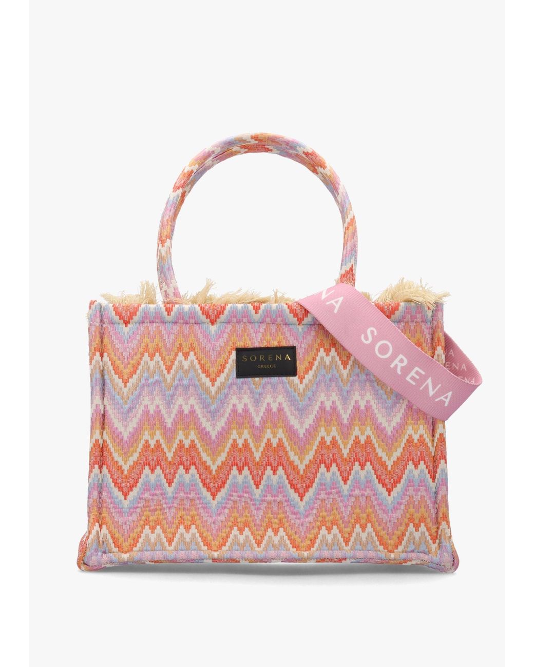 Sorena Pink One-Of-A-Kind Caldera Multicoloured Tote Bag