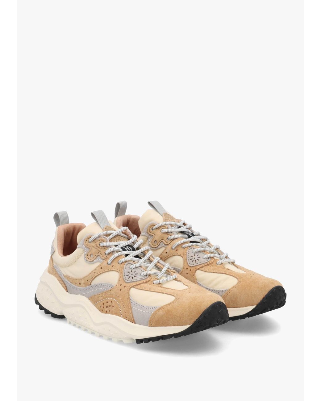 Flower Mountain Natural Wave Uni Cream Light Nylon & Suede Trainers