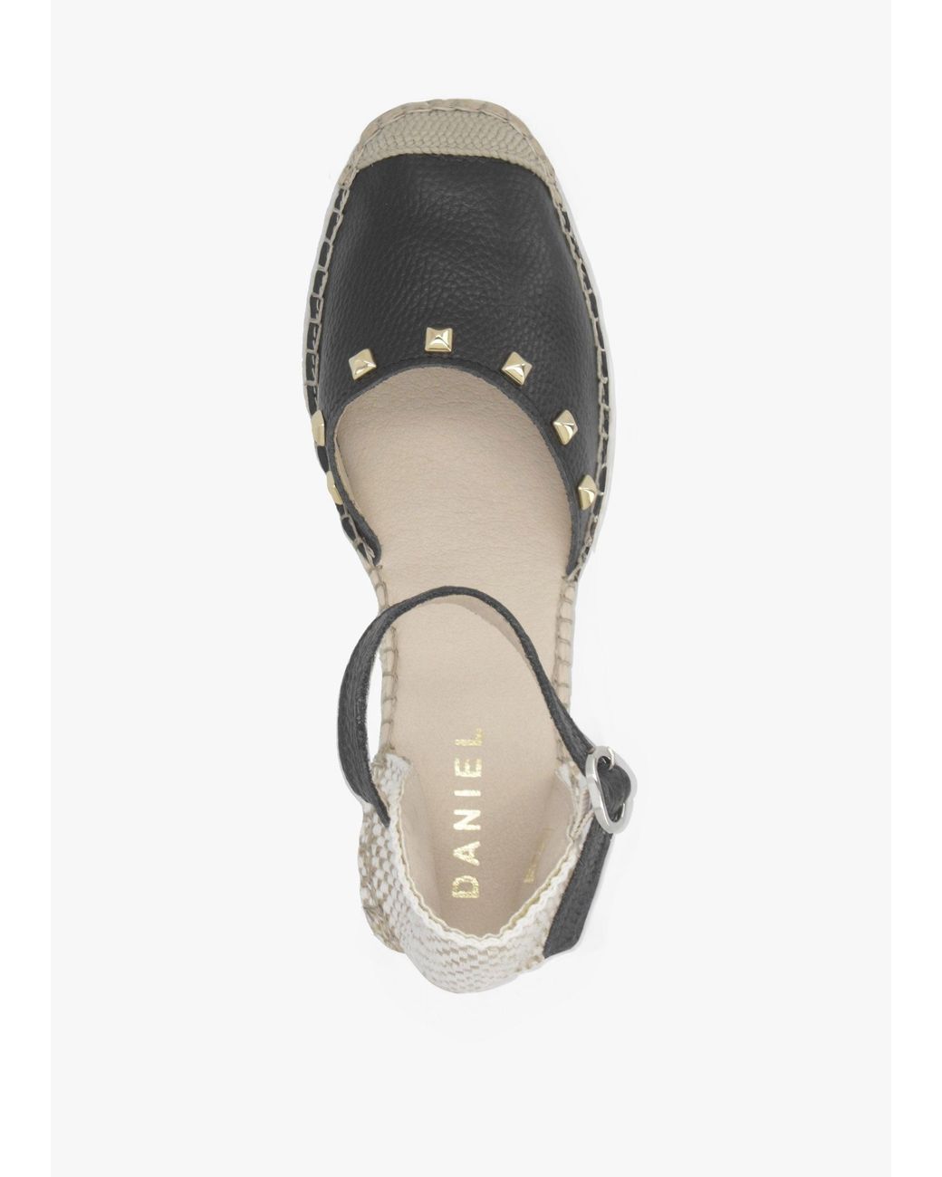 Daniel Multicolor Instud Studded Wedge Espadrilles