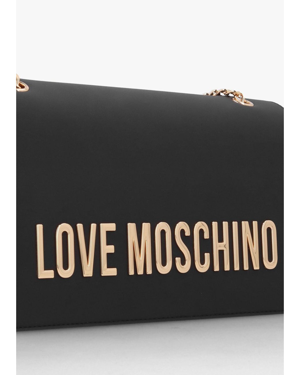 Love Moschino Black Big Love Chain Nero Shoulder Bag