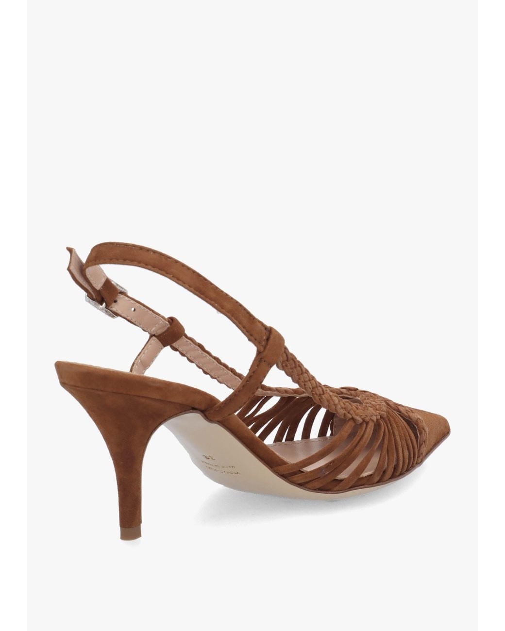 Daniel Multicolor Nuri Plaited Cage Heel Sling Backs