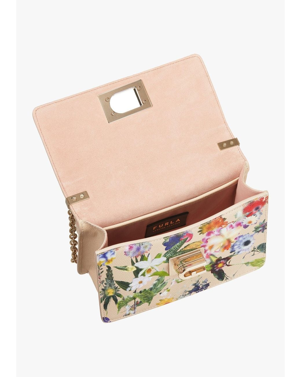 Furla Multicolor 1927 Floral Leather Mini Cross-Body Bag