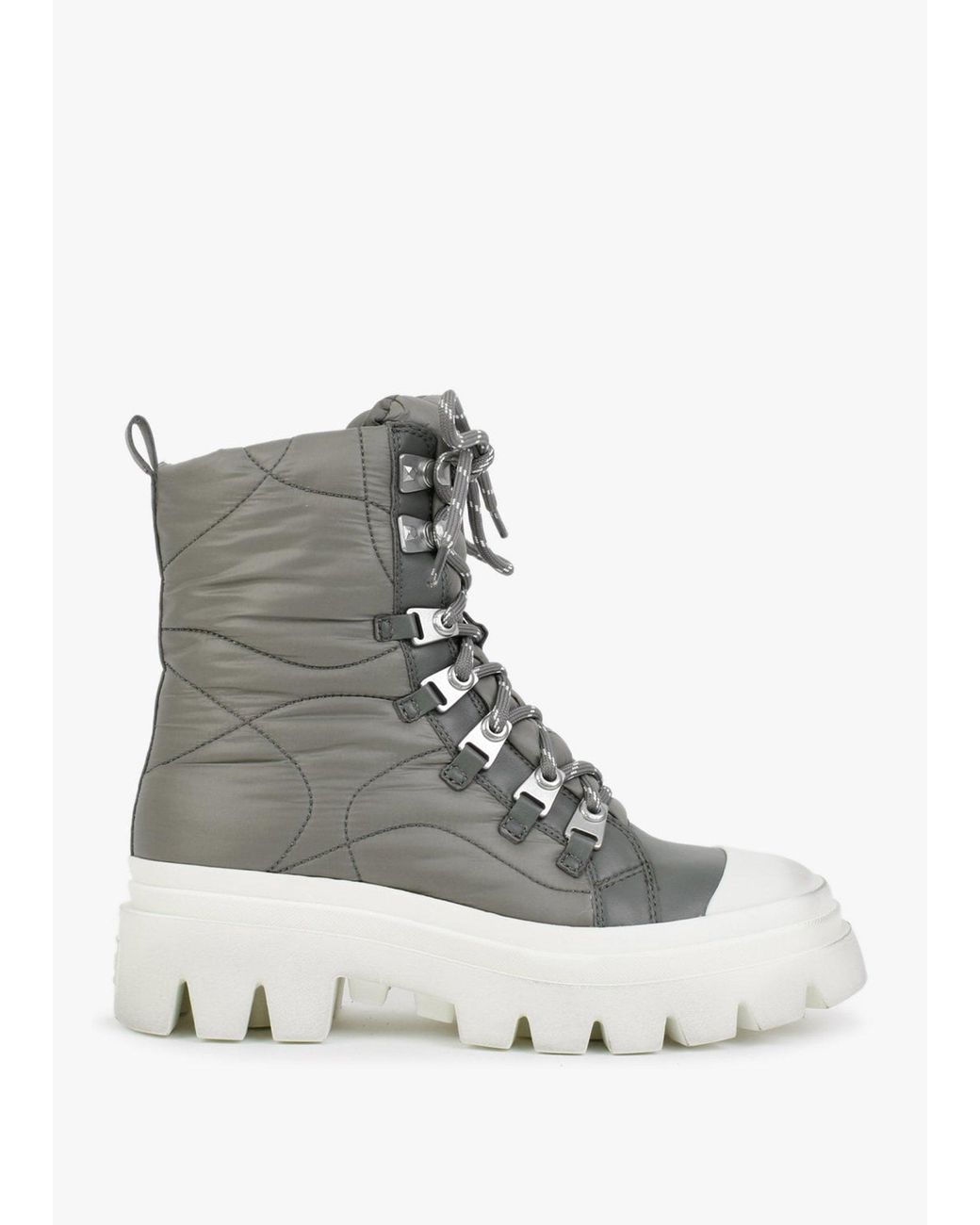 Ash Gray Peak Leaf Nylon Hiking Boots