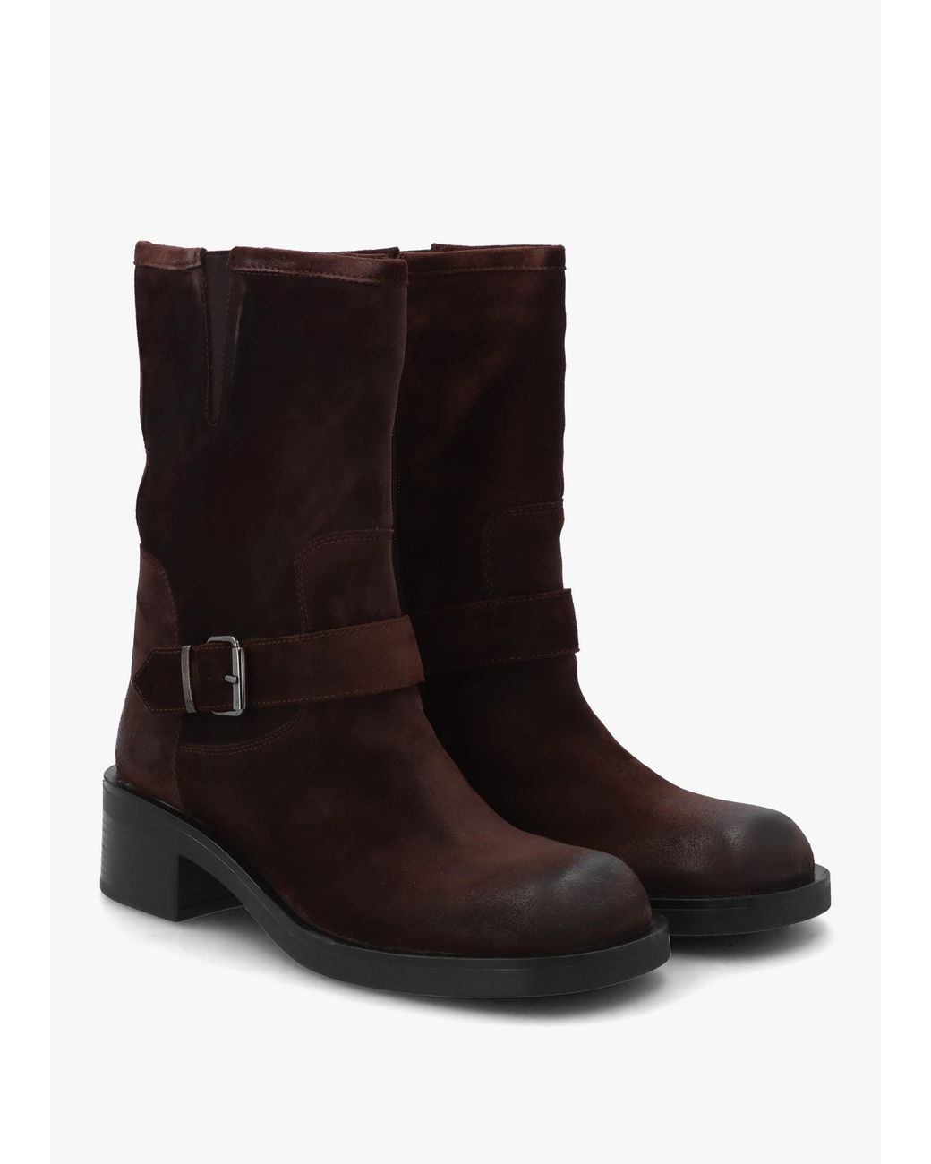 Daniel Black Naomi Buckle Biker Boots
