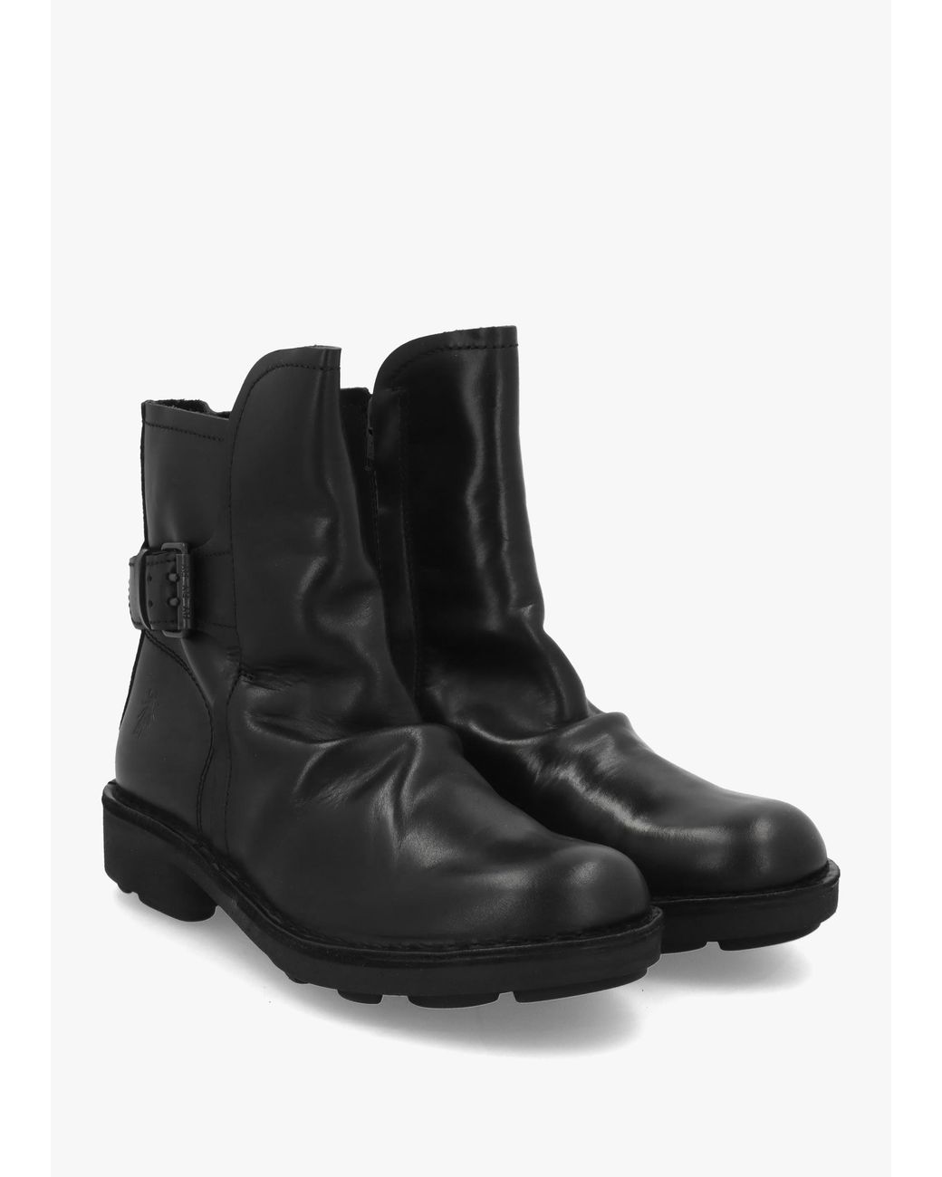 Fly London Black Nury Ankle Boots