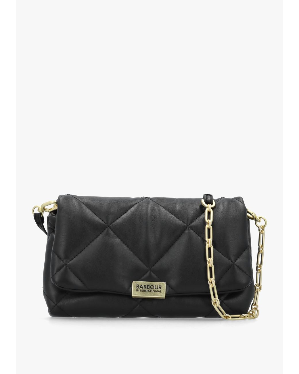 Barbour Black Soft Quilted Cross-Body Bag