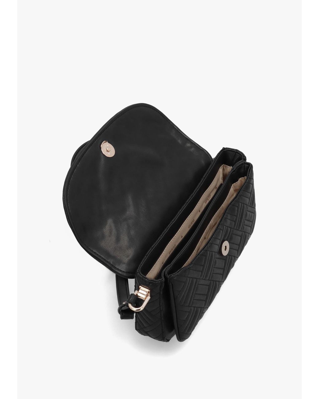 Guess Black Sally Convertible Quilted Cross-Body Bag
