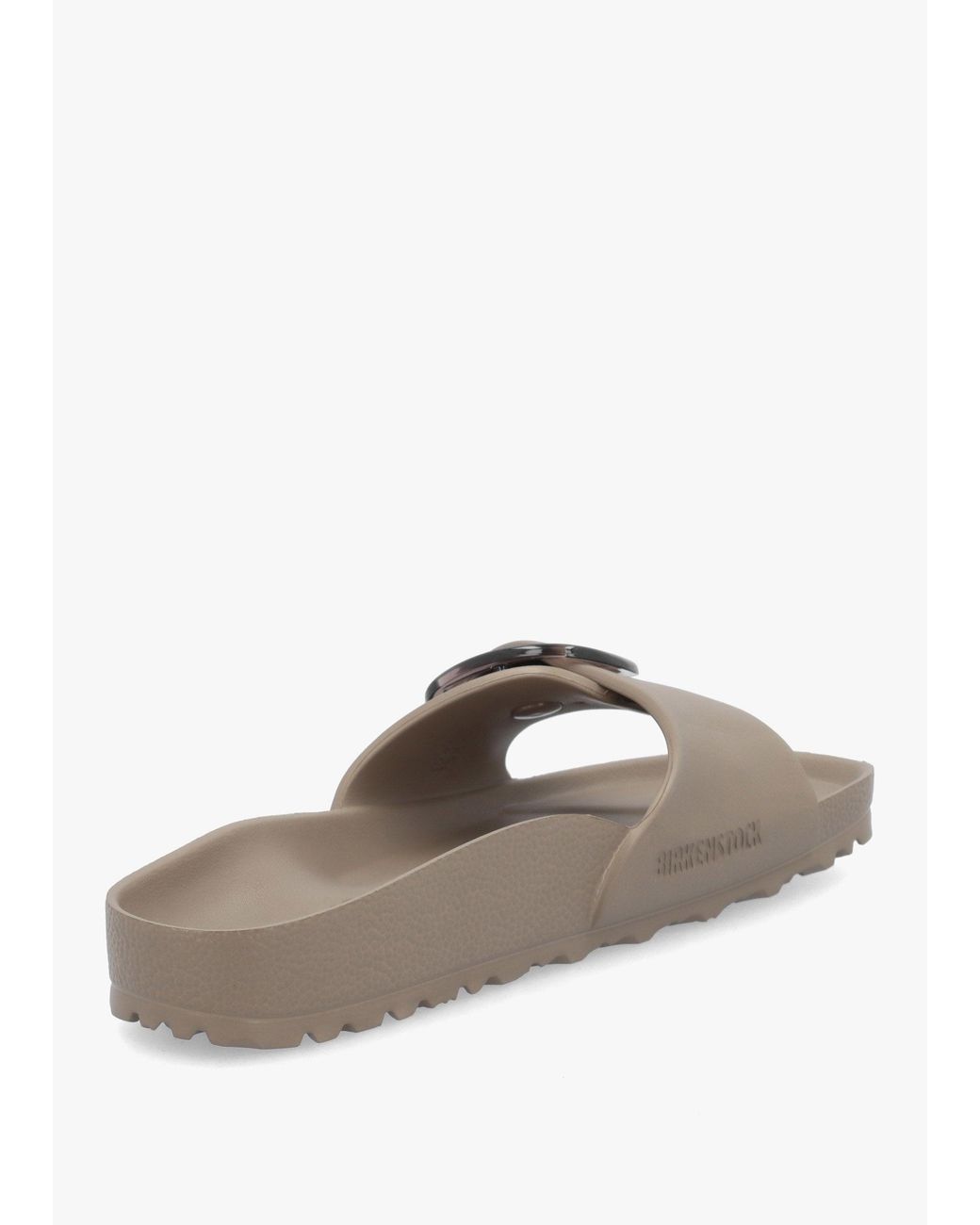 Birkenstock White Madrid Eva Big Buckle Taupe Mules