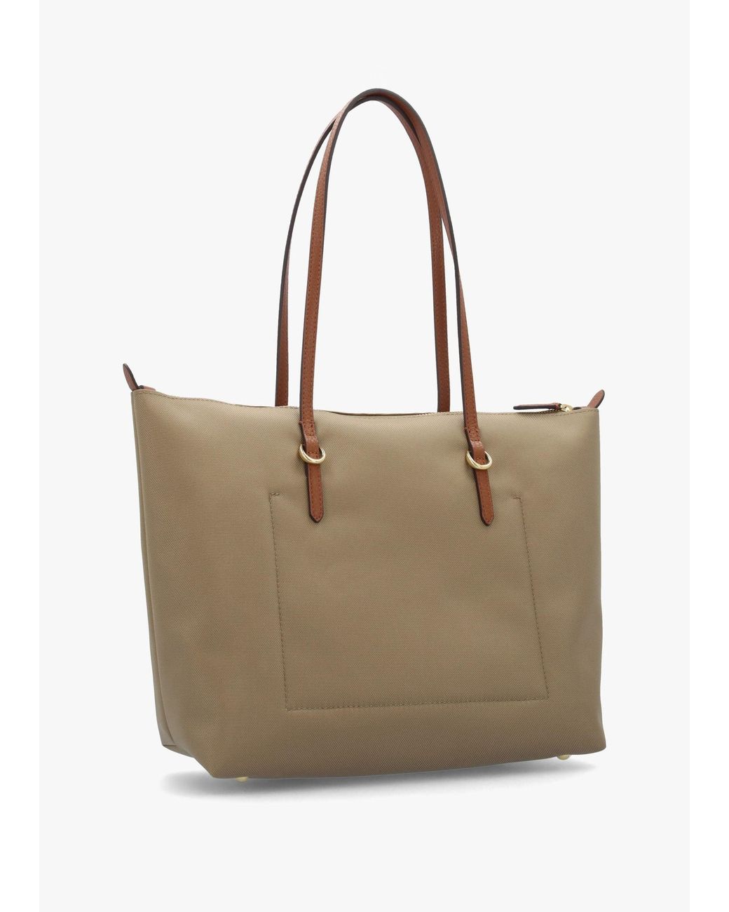 Ralph Lauren Natural Medium Keaton 26 Clay Nylon Tote Bag