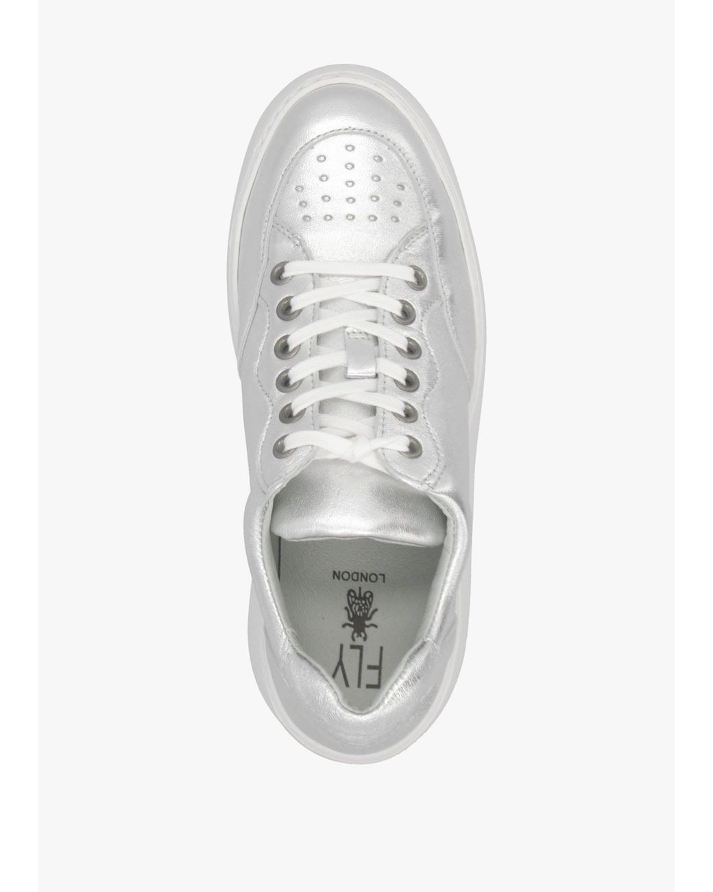 Fly London White Derk Wedge Trainers