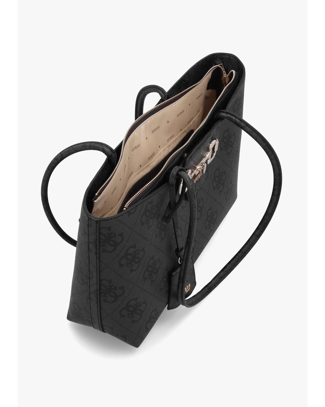 Guess Black Janie Girlfriend Coal Logo Carryall Bag