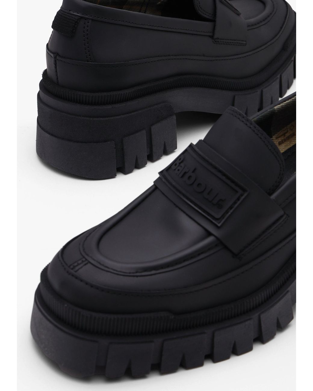 Barbour Black Sara Chunky Loafers