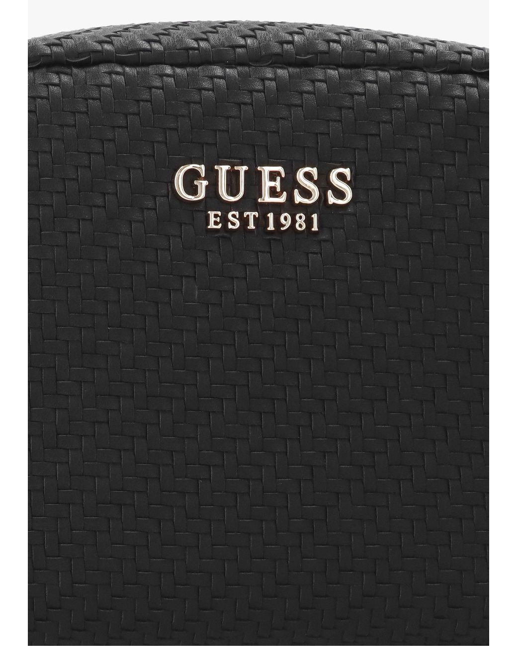 Guess Black Mirema Small Woven Cross-Body Camera Bag