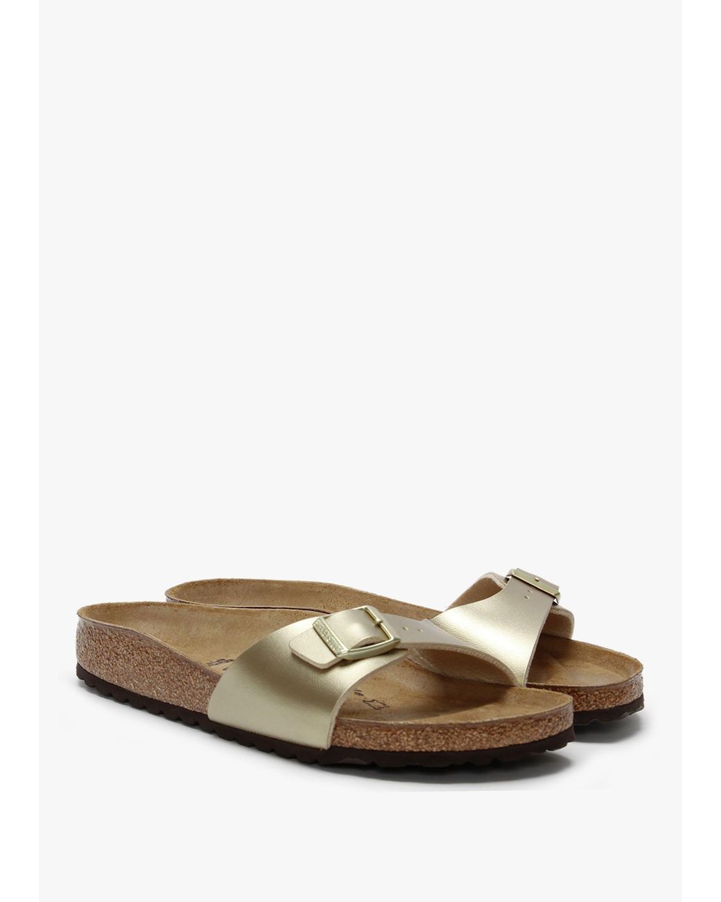 Birkenstock White Madrid Birko-Flor Mules