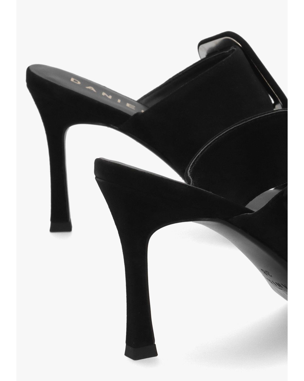 Daniel Black Eilish Buckle Heeled Mules