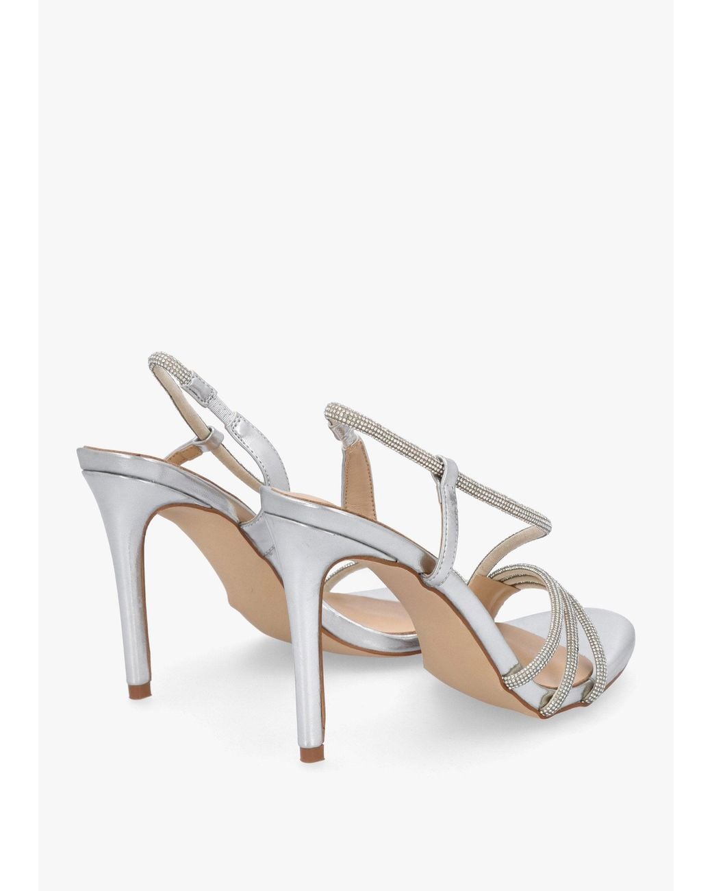 Daniel White Ichelly Metallic Diamante Strap High Heel Sandals