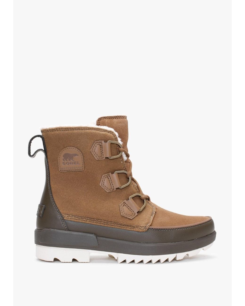 Sorel Brown Torino Ii Parc Shearling Velvet Tan Olive Green Waterproof Boots